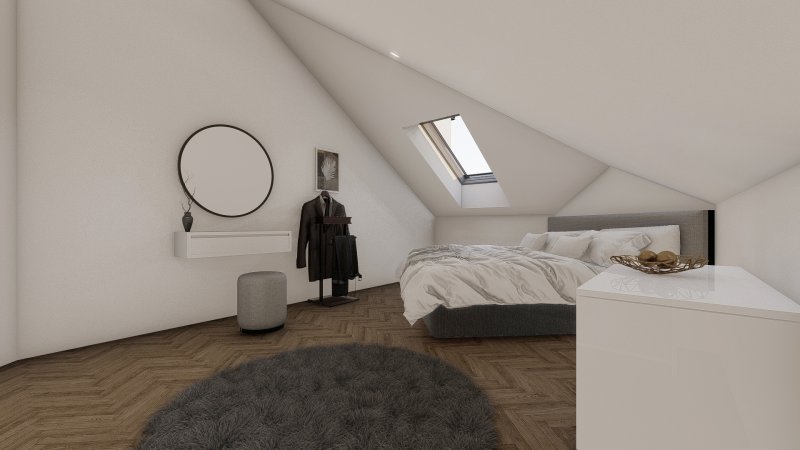 Neubau Neuoetting Parkstrasse 8 Visualisierung 3 D DG Sch Z 02