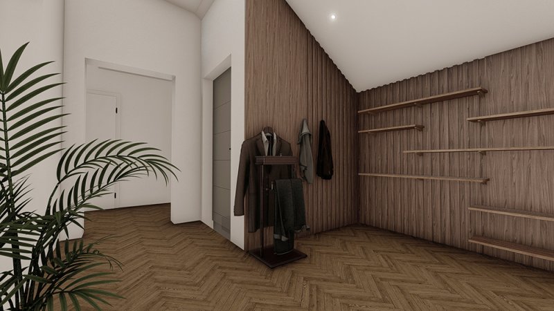 Neubau Neuoetting Parkstrasse 8 Visualisierung 3 D Flur